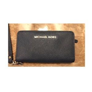 Navy Blue Michael Kors Wristlet